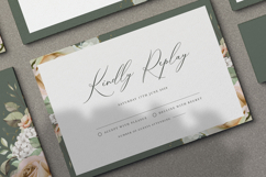 greenery wedding invitation card with roses watercolor Product Image 6