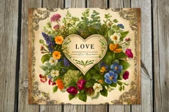 Vintage Love| 4 Skinny tumbler sublimation designs P2 Product Image 2
