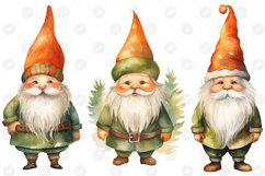 Watercolor Christmas Gnome Clipart Bundle Santa Sublimation Product Image 4