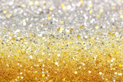 A gradient of gold and silver glitter sparkles Product Image 1