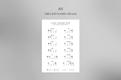 2026 Moon Phases Calendar A5 Printable PDF PNG Product Image 5
