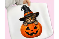 Funny Black Cat Pumpkin PNG, Black Cat Pumpkin PNG SVG Product Image 7