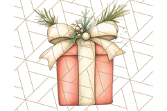 Vintage Christmas Ornaments and Presents PNG Holiday Clipart Product Image 2