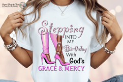 Stepping Into My Birthday PNG Pink Heels Design Files PNG Product Image 6