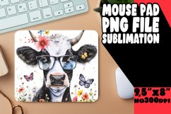Vintage Cow Sublimation Mouse Pad - Classic Farm Style Product Image 1
