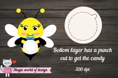 Bee boy Candy Dome Svg , 3d svg cut file, Couple Ornament Product Image 4