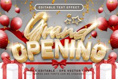 grand opening 3d text effect and editable text effect Product Image 1