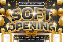 soft opening 3d text effect and editable text effect Product Image 1