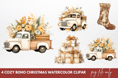 Cozy Boho Christmas Sublimation Clipart PNG Product Image 1