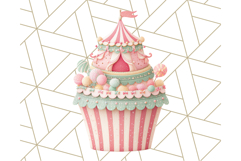 Paper Cupcake Clipart Layered Paper Scrapbook Collage Png Product Image 2