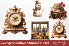 Antique Christmas Ornament Clipart Sublimation Product Image 1