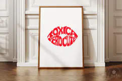 Toxica Pero Cute SVG | Lips Shape Word Art | Spanish Quote Product Image 4