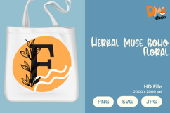 Herbal Muse Boho Floral Monogram Product Image 1