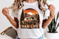 Van Life PNG, Retro Camper Van Mountain Sublimation Design Product Image 6