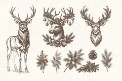 Vintage Christmas Clipart Bundle Product Image 6