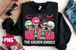 Funny Halloween Golden Ghouls PNG, Product Image 1