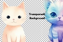 Lover Cat Watercolor 34 Cliparts Collection Ai Generated Art Product Image 6