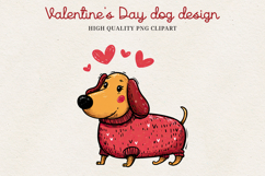 Valentine’s Day Cute Dog Clipart | Love Puppy PNG Product Image 1