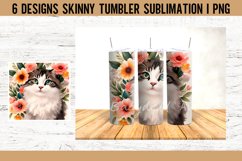 Cat Colorful 20 OZ Tumbler Sublimation Design Product Image 6