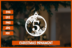 0-9 Numbers Christmas Ornament SVG,Christmas Paper cut SVG Product Image 11