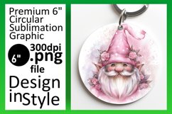 Charming Watercolor Gnome Round Design Product Image 1