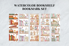 Watercolor Bookshelf Bookmark Set,Artistic Floral Library Product Image 5