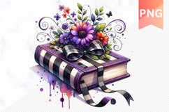 Books Flowers - Clipart PNG Design Product Image 1