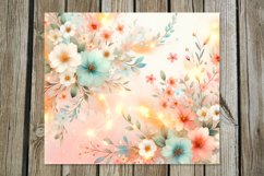 Watercolor Flowers | 4 gentle tumbler Sublimation designs P2 Product Image 3