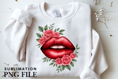 Floral lips png design for T-shirts Product Image 3