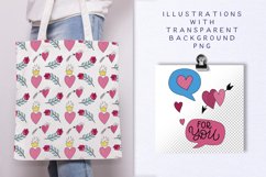 Love clip arts, seamless patterns, cards Product Image 7