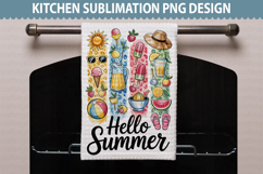 Summer Kitchen Towel Design - Summer Sublimation PNG Product Image 3