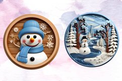 3D Christmas Ornaments Bundle, 3D Snowman Christmas Bundle Product Image 7