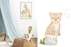 Watercolor Safari Animals Clipart Product Image 6