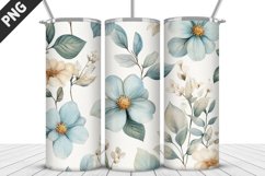 Flowers Tumbler Wrap | Sublimation Design | Tumbler PNG Product Image 1