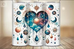 Celestial Love Tumbler Sublimation, 20 oz Tumbler Wrap Product Image 3