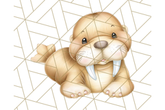 Cute Arctic Animal Clipart PNG, Cute Winter Animals Png Product Image 2