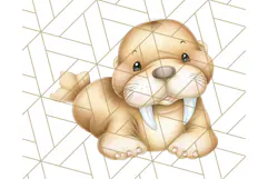 Cute Arctic Animal Clipart PNG, Cute Winter Animals Png Product Image 2