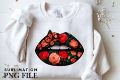 Floral lips png design for T-shirts Product Image 3