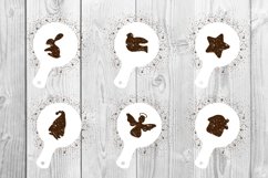 Christmas Coffee Stencil - 12 items - SVG - laser cutting Product Image 5