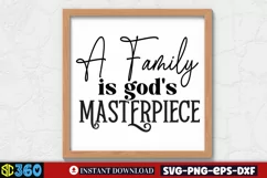A family is god's masterpiece SVG, Farmhouse Christian SVG Product Image 2