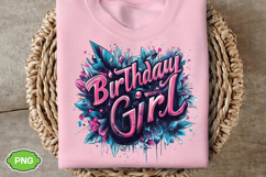 Birthday Girl PNG Floral Birthday PNG Product Image 6