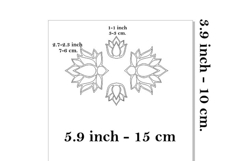 Laser cut lotus flower file, geometric vector template cnc Product Image 6