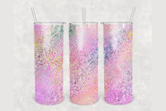 Holographic glitter cheetah 20 oz tumbler sublimation design Product Image 1