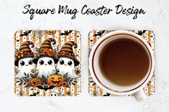 Halloween Boo Mug coaster | Coaster | Sublimation Design Product Image 1