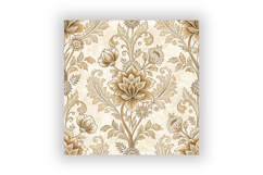 Cream Toile Digital Paper Pack, Vintage Floral Toile Product Image 6