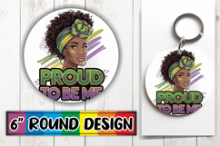 Cheerful Ornaments Circle Design, Black Woman Product Image 1