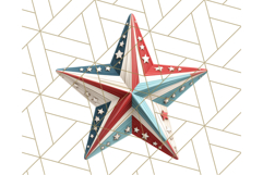 Patriotic Star Clipart PNG, Stars 4th of July PNG Graphic Product Image 2