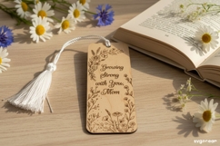 Mother's Day Bookmarks SVG Bundle | Glowforge | Laser Cut Product Image 6