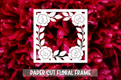 Paper cut Floral Frame SVG Cricut,Silhouette Craft Product Image 1
