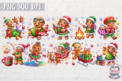 Christmas Gingerbread Man Clipart Bundle Sublimation 104 PNG Product Image 6